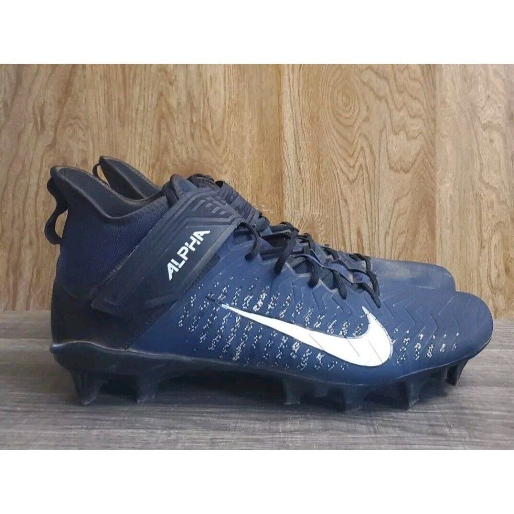 Nike Alpha Menace Pro 2 Mid Football Cleats Mens 17 Navy Blue